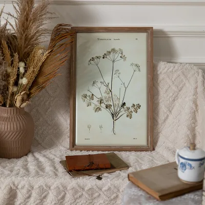 Personalized Vintage Wood Frame Plant Wall Decor Creative Wall Art for Home or Promotional Gift