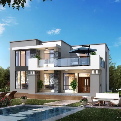 High-End Steel Prefab Villa | Eco-Friendly & Hurricane-Resistant | European Standards