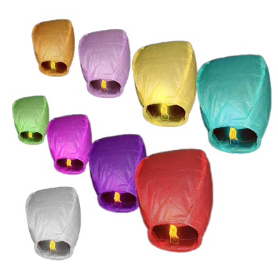 Sky Lanterns Wholesale Chinese Paper Lantern Wishing White Oval Flame Retardant Paper Kongming Lamp