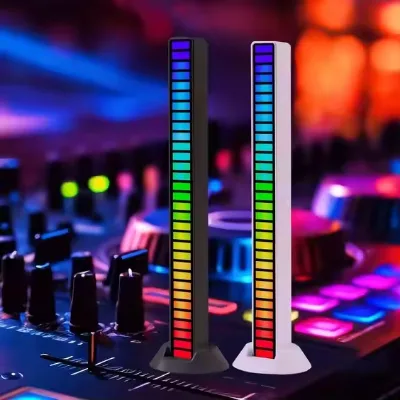 RGB LED Symphony Lamp Music Rhythm Lights APP Remote Control Pickup Light for TV Computer E-Sports Desktop for Office Home Use