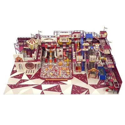 Dream Catch Custom Circus Theme Maze Large Slide 1100 Square Meter Indoor Soft Modular Playground Equipment for Commercial Use
