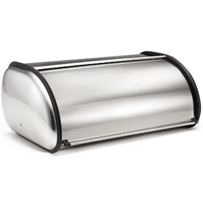 Metal Bread Box for Kitchen Decoration Bread Storage Box Food Stainless Steel Container with Large Size Cover