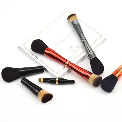 Portable 4In1 Professional Factory Wholesale High Quality Vegan Powder Concealer Foundation Eye Shadow Brush Makeup