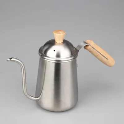 Sustainable 304 Stainless Steel Gooseneck Kettle Outdoor Metal Coffee Pot with Lug and Spout Pour Over Coffee Jugs