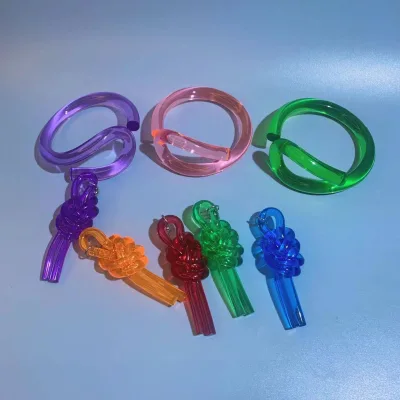 Peichi Transparent Acrylic Resin Twisted Bangle&bracelet Statement Party Jewelry Fluorescence Wrap Arm Bangles