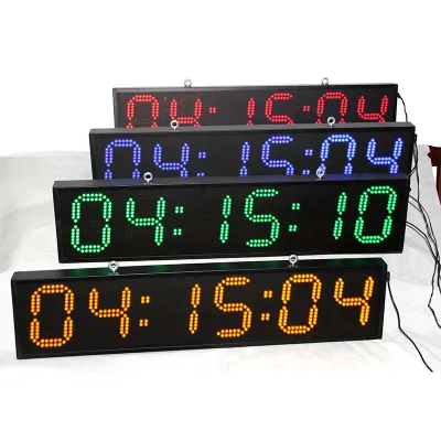 6 Digits 6 Inch LED Digital Electronic Marathon Timer High Accuracy Programmable Countdown Waterproof for Track Events