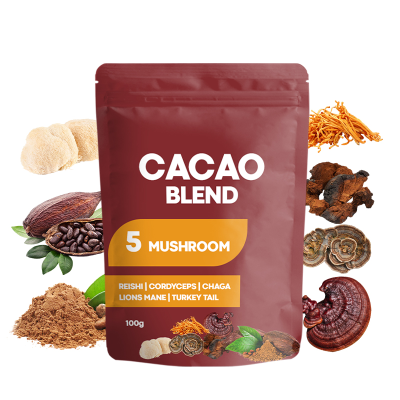 Private Label Nootropic caffeine free sugar free Mushroom Cacao Powder