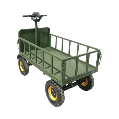 Hot Selling OEM Stand-On Electric Four-Wheel Platform Cart Heavy Load Utility Wagon Agricultural Industrial Shopping Material