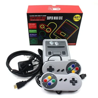 YLW new super classic SFC HD output video game console with built-in 621 games