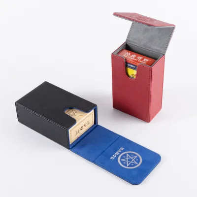 PU Tarot Card Storage Box Portable Leather Game Poker Deck Tarot Card Case Frame