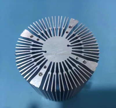 Round Aluminum Extruded Heatsink Larger Size Round Heatsink Stacked Fin Heatsink Round2000w Heatsink Roundflood Light