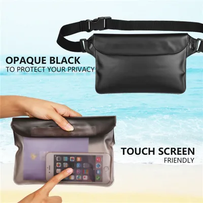 Lightweight Waterproof PVC Dry Bag Durable Waist Pack Phone Pouch Sealed Closure for Outdoor Sports Diving Drifting Swimming
