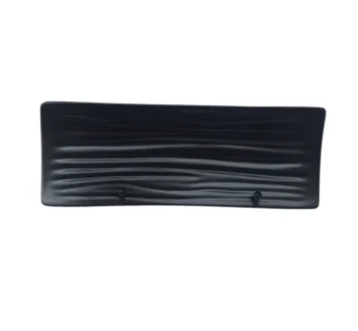 Custom Sushi Melamine Dinnerware Food Friendly Melamine Plate Strip Shape Black Melamine Dishes