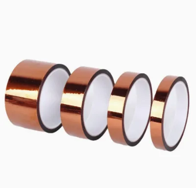 Kuliwei High Adhesion Silicone Glue Polyimide Film Tape, Amber Gold Finger Masking Tape for Powder Coating Spraying