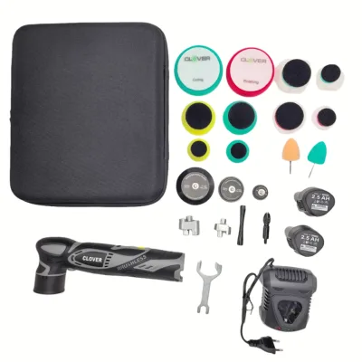 CLOVER Manufacture Brushless Motor Cordless Mini Nanoy DA Polisher With Accessories