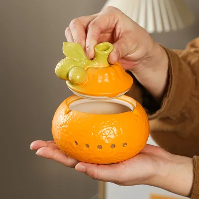 Orange Shaped Incense burner Household Indoor Decoration Ceramic Incense burner