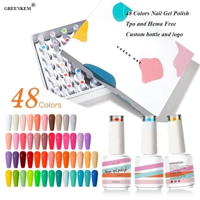 Private Label 15ML Nail Gel Polish Learner UV Gel One Bottle One Color 48 Color Gel Nail Polish Nail Varnish