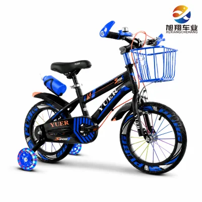 Kids Sport Bike 12 14 16 Inch Children Bicycle Racing Handlebar Water Bottle Cage LED Training Wheels Wholesale Supplier