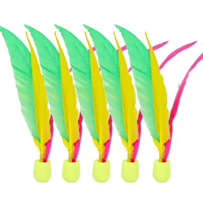 Custom Colors Paddle Ball Badminton PETECA with Foam Head Feather Cricket Balls Wholesale