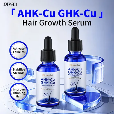 DIWEI Custom logo Hair Oil Serum Bald Hair Growth Copper Peptide Ghk/ahk Hair Serum Private Label