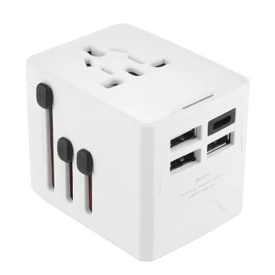 Portable US UK AU EU 3x USB + 1Type CUniversal Travel Power Fast Charger