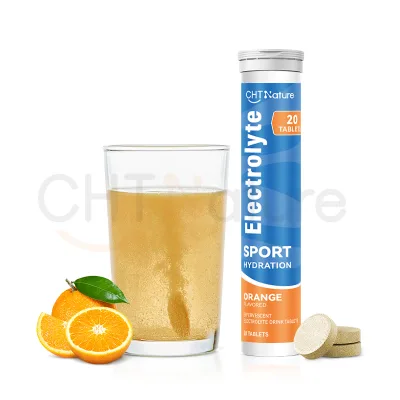 CHTNature Private Label Hydration Orange Flavor Powder Electrolyte Effervescent Tablets