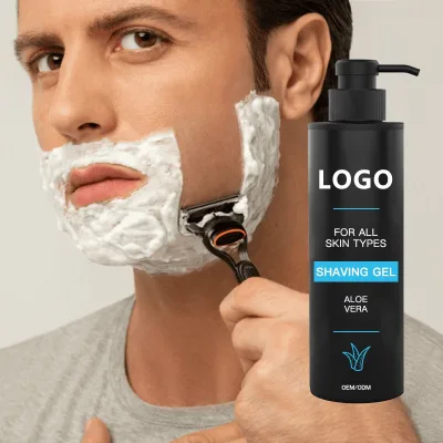 500ml Natural Cooling Beard Refreshing Shaving Gel for Men Cream Formula for Smoothing