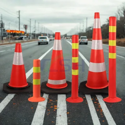 Emergency Safety Cone Guardrail Stud Solar Strobe Led Light 3M Poteau De Signalisation Jaune Traffic Comes for Road