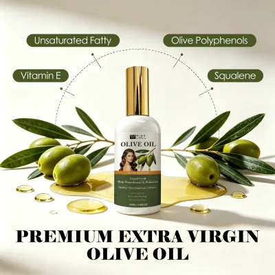 Olive Oil Hair Care Oil 100ml Non Greasy Rich in Plant Extract Penetrate Quickly Hydrating Hair Lock in Moisture Private Label