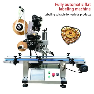 Small Intelligent Flat Labeling Machine Food Packaging Box Labeling Equipment Flat Product Self-adhesive Labeling Equipment