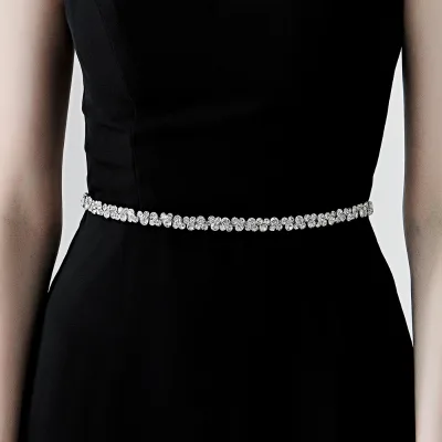 Sparkling Decoration Waist Chains Rhinestone Waist Chain Sexy Waist Chain for Mother's Day Wedding