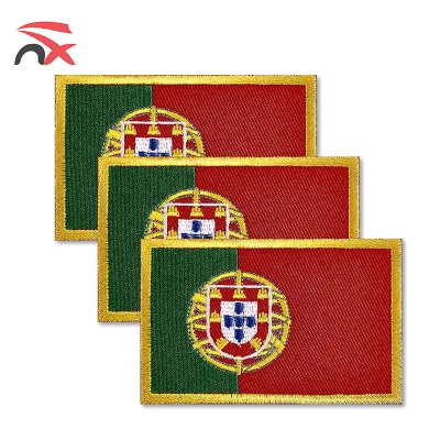 Factory Wholesale High Quality Custom Design Non-woven Felt Embroidered Country Flag Patch for Promotional Gifts
