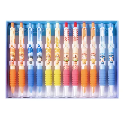 Cartoon Fountain Ink Pen Set for Primary School Students Custom Logo for Writing Wholesale Comes with Gift Box
