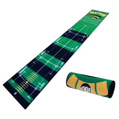 High Quality Custom Black Green Golf Putting Mat Portable for Indoor Outdoor Use Golf Putting Mat