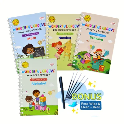 Preschool Magical Handwriting Book Montessori Pen Control Tracing Paper Workbooks Learning Books With Grooves