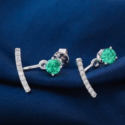 Fashion Jewelry 18k14k10k White Solid Gold Earring Moissanite Diamond Stud Earrings for Women Hoop Earrings