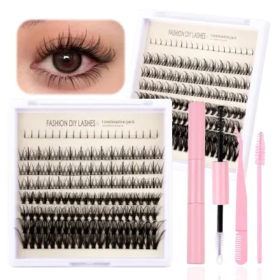 Wholesale Individual Lash Clusters Eyelash Extention Professional Diy Lash Extension Kit Pre-Cut Segment Cluster Lashes