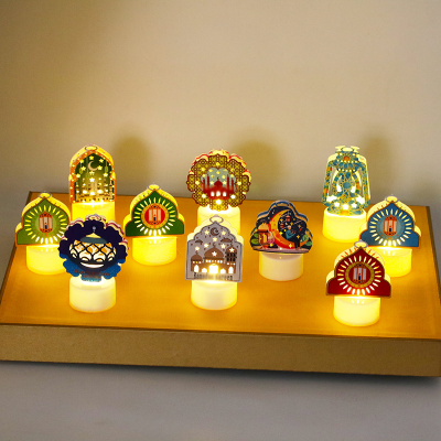 2025 New LED Candle  Electronic Candle Oil Lamp Night Light Atmosphere Ornament Iron Art Small Tea Light Travel/Party Use