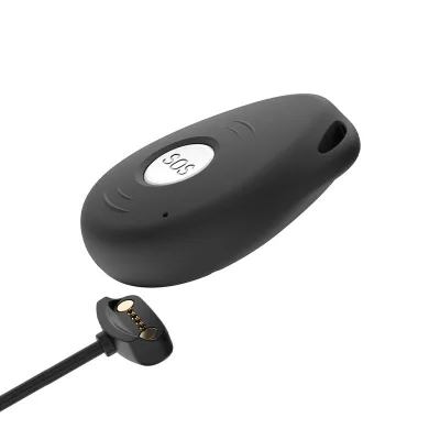 Elderly Patient Outdoor 4G GPS Tracking Bracelet with Lanyard and Keychain Plastic LBS Enabled