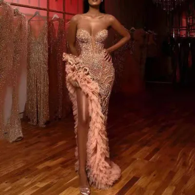 2026 Cross-Border for Summer New Womens Apparel Annual Gala Tassel-Trimmed Sexy Dot Gold-Sprinkled