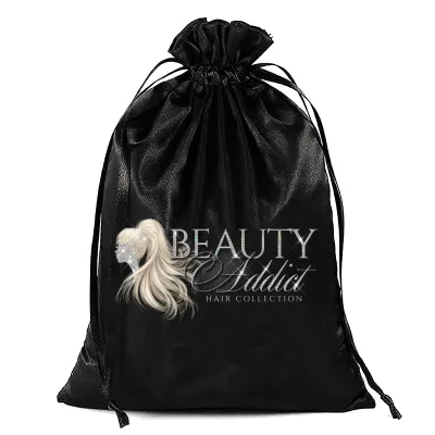 Newest Fashionable Satin Hair Extensions Packaging Bag,Silk Satin Hair Extensions Storage Bag