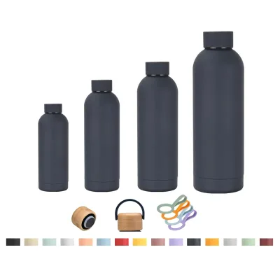 OEM 350ml Double Wall Vacuum Insulated Bottles Soft Rubber Coated Small Mouth Stainless Steel Sports Water Bottle Shaker Mug