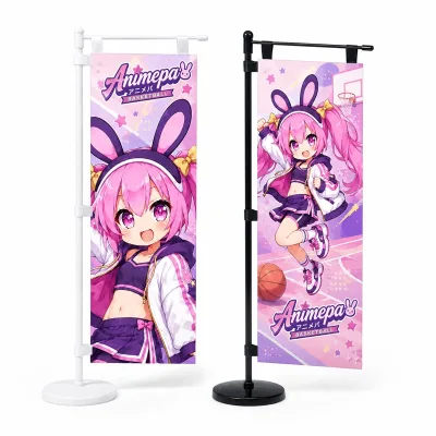 Factory Wholesale Custom Mini Nobori Banner with Stable Water Base for Bulk Distribution Anime Cafe Restaurant
