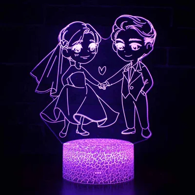 Creative 3D Anime Lamparas Acrylic Table Desk Christmas Lamp Room Decor Kids Led Photo Custom Night Light Dropshipping
