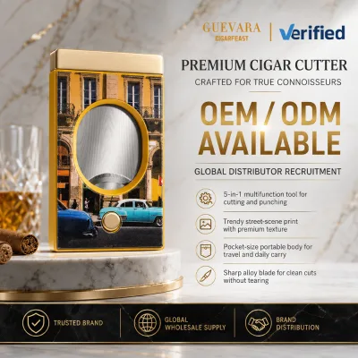 Travel Portable Cigar Cutting Tool Street Art Graffiti Print Punch Straight Cugar Cutter Cigar Cigar Accessories Luxury