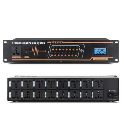 GPUB CL-16 Hot Sale 16 Channel 13000W Audio Power Sequencer Control Metal Black KTV Live Sound Stage Equipment 1 Year Warranty