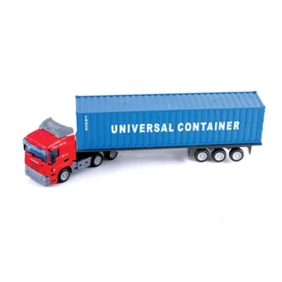 1:64 Free Wheel Alloy Toy Diecast Container Model Truck