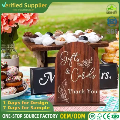 Wooden Wedding Reception Memory Table Sign Guestbook-Eco-friendly Customized Shape & Size Silk Screen Printed
