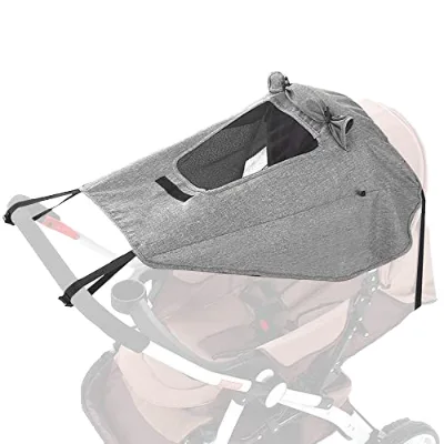 High View Double-way Baby Stroller Sunshade Accessory, Shading Sunscreen, and Rain Cover, Universal and Popular
