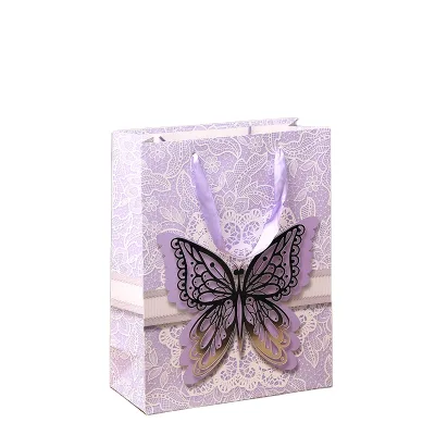 Luxury White Paper Card Party Clothing Shopping Packaging Gift Storage Bag with Custom logo Printing